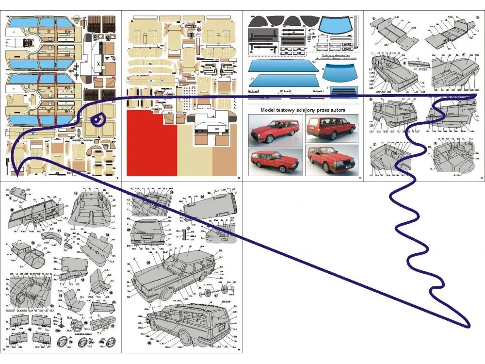 Papierový model Volvo 245 Kombi 86-93
